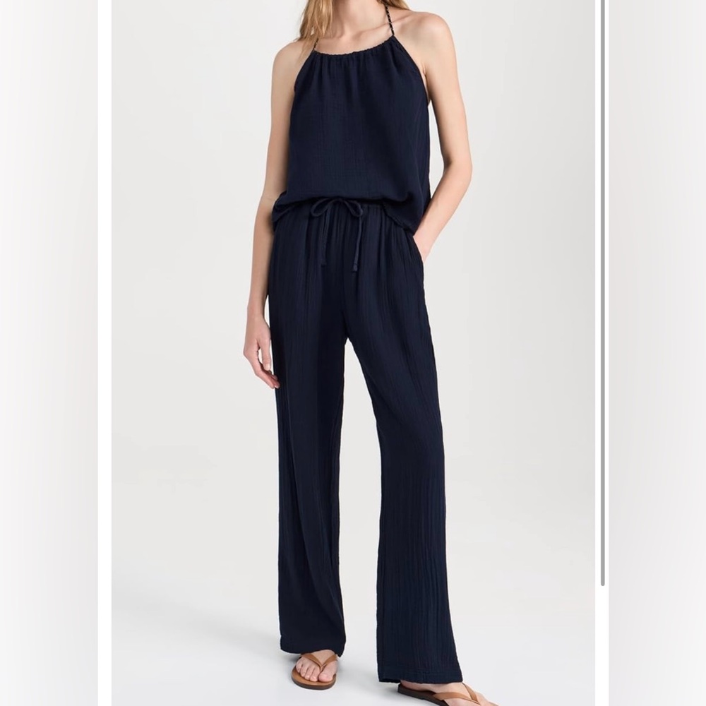 $330 NEW - SET Xirena North Star Halter and Pants Set - Navy - Small